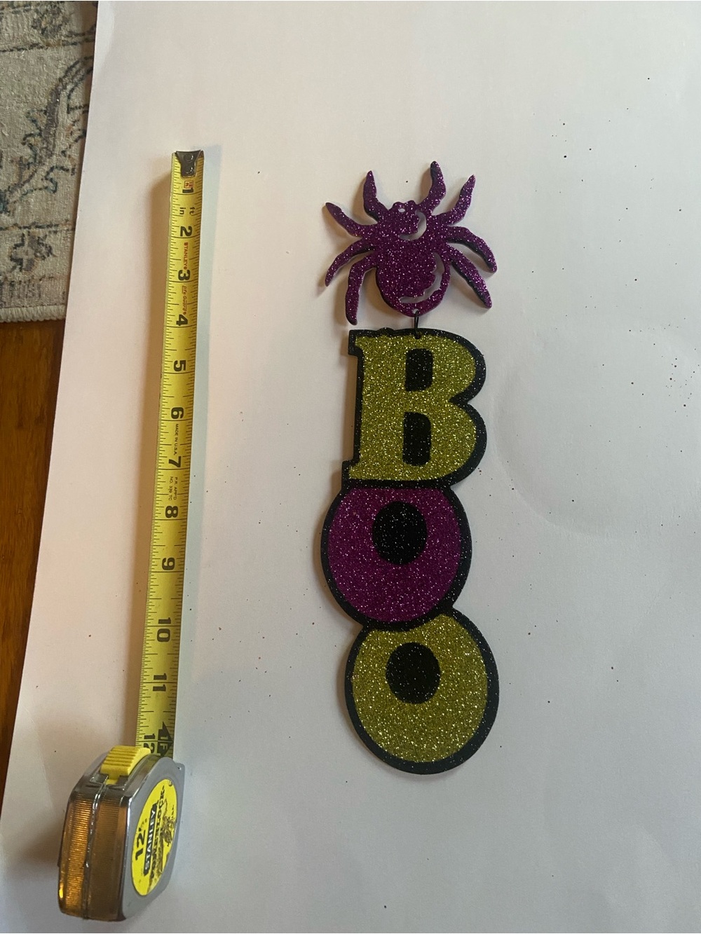 Unlisted Purple & Gold Glitter 'BOO' Spider Wall Hanging